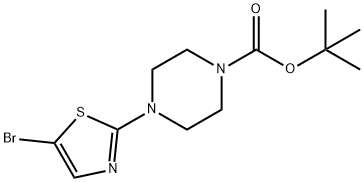 4-(5-브로모-티아졸-2-일)-피페라진-1-카르복실산tert-부틸에스테르 구조식 이미지