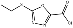 1,3,4-Oxadiazole-2-carbonylchloride,5-(ethylthio)-(9CI) Structure