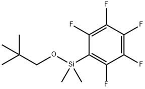 디메틸(2,3,4,5,6-펜타플루오로페닐)실릴네오펜틸에테르 구조식 이미지