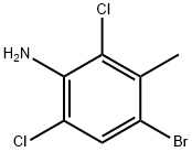 3-Amino-6-bromo-2,4-dichlorotoluene 구조식 이미지