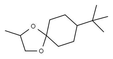 8-(1,1-dimethylethyl)-2-methyl-1,4-dioxaspiro[4.5]decane 구조식 이미지