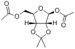 1,5-DI-O-아세틸-2,3-O-이소프로필리덴-베타-D-리보푸라노스 구조식 이미지