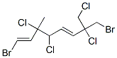 1-Bromo-7-(bromomethyl)-3,4,7,8-tetrachloro-3-methylocta-1,5-diene 구조식 이미지