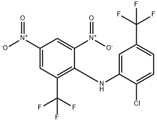 N-[2-chloro-5-(trifluoromethyl)phenyl]-2,4-dinitro-6-(trifluoromethyl)aniline 구조식 이미지