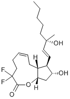 (5Z,13E,15S)-2,2-Difluoro-9α,11α,15-trihydroxy-15-methylprosta-5,13-dien-1-oic acid 1,9-lactone 구조식 이미지