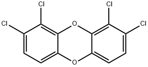 1,2,8,9-TETRACHLORODIBENZO-PARA-DIOXIN 구조식 이미지