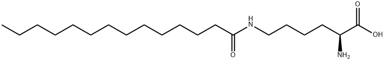 N6-(1-oxotetradecyl)-L-lysine Structure