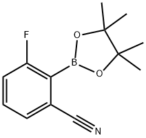 3-Fluoro-2-(4,4,5,5-tetraMethyl-1,3,2-dioxaborolan-2-yl)benzonitrile 구조식 이미지
