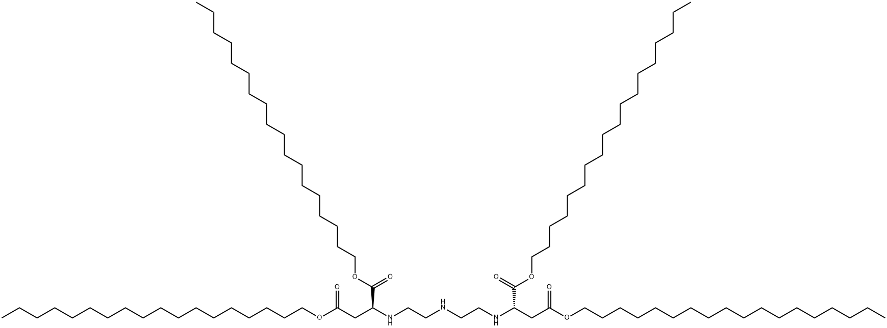 tetraoctadecyl N,N'-(iminodiethylene)di(L-aspartate) Structure