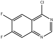 4-클로로-6,7-디플루오로퀴나졸린 구조식 이미지