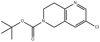 1,6-NAPHTHYRIDINE-6(5H)-CARBOXYLIC ACID, 3-CHLORO-7,8-DIHYDRO-, 1,1-DIMETHYLETHYL ESTER Structure