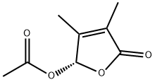 2(5H)-Furanone,5-(acetyloxy)-3,4-dimethyl-,(5S)-(9CI) 구조식 이미지