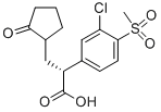 (R)-2-(3-CHLORO-4-METHANESULFONYLPHENYL)-3-(2-OXOCYCLOPENTYL)PROPIONIC ACID Structure
