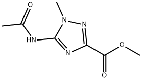 1H-1,2,4-Triazole-3-carboxylicacid,5-(acetylamino)-1-methyl-,methylester 구조식 이미지