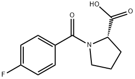 N-(4-Fluorobenzoyl)-L-proline 구조식 이미지