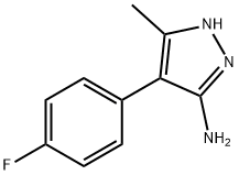 4-(4-Fluoro-phenyl)-5-methyl-2H-pyrazol-3-ylamine 구조식 이미지