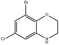 8-BROMO-6-CHLORO-3,4-DIHYDRO-2H-BENZO[1,4]OXAZINE 구조식 이미지