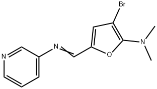3-Pyridinamine,  N-[[4-bromo-5-(dimethylamino)-2-furanyl]methylene]- 구조식 이미지