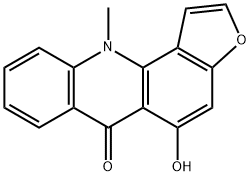 5-Hydroxy-11-methylfuro[2,3-c]acridin-6(11H)-one 구조식 이미지