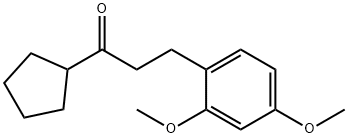 1-사이클로펜틸-3-(2,4-다이메톡시페닐)프로판-1-원 구조식 이미지