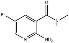 2-아미노-5-브로모-N-메틸피리딘-3-카르복사미드 구조식 이미지