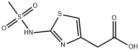 {2-[(METHYLSULFONYL)AMINO]-1,3-THIAZOL-4-YL}아세트산 구조식 이미지