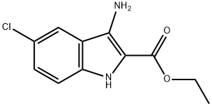 Ethyl 3-amino-5-chloro-1H-indole-2-carboxylate 구조식 이미지