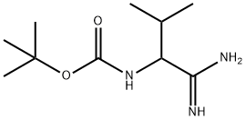 Carbamic acid, [1-(aminoiminomethyl)-2-methylpropyl]-, 1,1-dimethylethyl ester 구조식 이미지