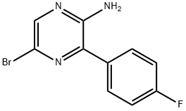 5-BroMo-3-(4-fluoro-phenyl)-pyrazin-2-ylaMine 구조식 이미지