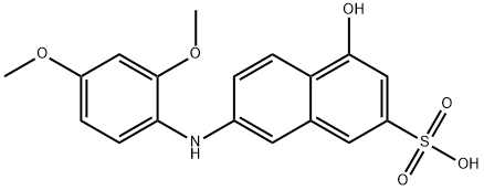 6-(2,4-디메톡시아닐리노)-1-나프톨-3-술폰산 구조식 이미지