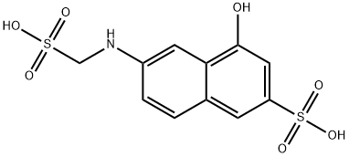 4-hydroxy-6-(sulfomethylamino)naphthalene-2-sulfonic acid 구조식 이미지