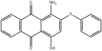 1-amino-4-hydroxy-2-(phenylthio)anthraquinone  Structure