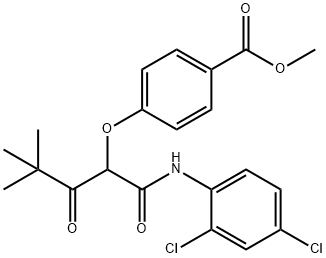 methyl 4-[1-[[(2,4-dichlorophenyl)amino]carbonyl]-3,3-dimethyl-2-oxobutoxy]benzoate 구조식 이미지