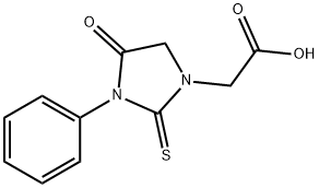 4-oxo-3-phenyl-2-thioxoimidazolidine-1-acetic acid 구조식 이미지