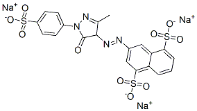trisodium 3-[[4,5-dihydro-3-methyl-5-oxo-1-(4-sulphonatophenyl)-1H-pyrazol-4-yl]azo]naphthalene-1,5-disulphonate 구조식 이미지