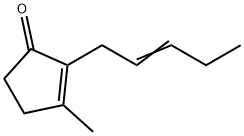 (E)-3-methyl-2-(pent-2-enyl)сyclopent-2-en-1-one 구조식 이미지