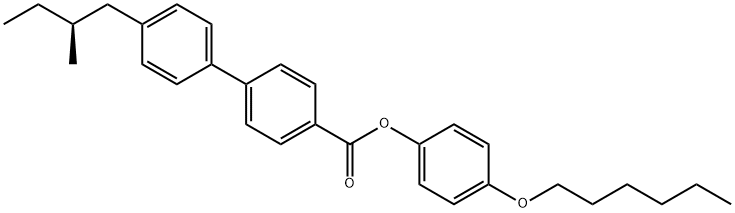 4-(hexyloxy)phenyl (S)-4'-(2-methylbutyl)[1,1'-biphenyl]-4-carboxylate 구조식 이미지