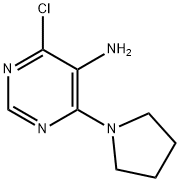 4-CHLORO-6-PYRROLIDIN-1-YL-PYRIMIDIN-5-YLAMINE Structure