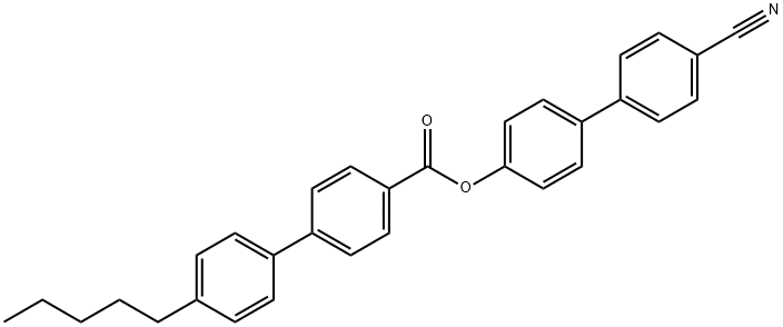 4'-cyano[1,1'-biphenyl]-4-yl 4'-pentyl[1,1'-biphenyl]-4-carboxylate Structure