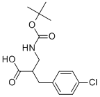 2-N-BOC-2-아미노메틸-3-(4-클로로-페닐)-프로피온산 구조식 이미지