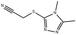 Acetonitrile, [(4,5-dimethyl-4H-1,2,4-triazol-3-yl)thio]- (9CI) 구조식 이미지