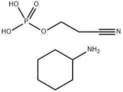 비스(사이클로헥실암모늄)2-시아노에틸포스페이트 구조식 이미지