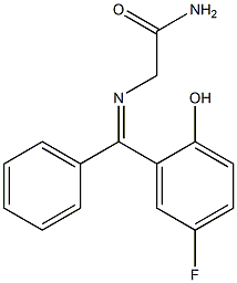 2-[[(5-Fluoro-2-hydroxyphenyl)phenylmethylene]amino]acetamide Structure