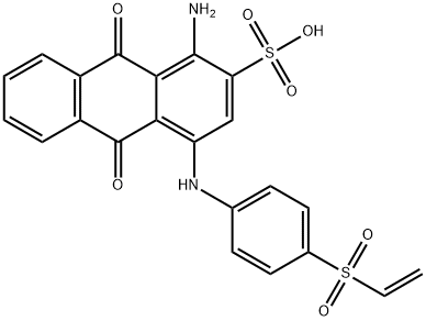 1-Amino-4-[[4-(ethenylsulfonyl)phenyl]amino]-9,10-dihydro-9,10-dioxo-2-anthracenesulfonic acid 구조식 이미지