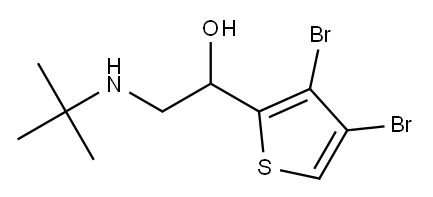 2-tert-Butylamino-1-(3,4-dibromo-2-thienyl)ethanol 구조식 이미지