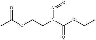 N-(2-Acetoxyethyl)-N-nitrosocarbamic acid ethyl ester 구조식 이미지