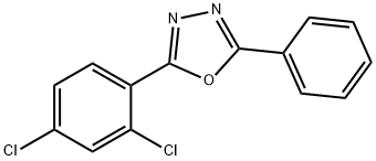 2-(2,4-dichlorophenyl)-5-phenyl-1,3,4-oxadiazole          Structure