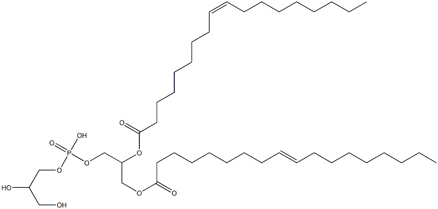 2,3-bis[[(Z)-octadec-9-enoyl]oxy]propoxy-(2,3-dihydroxypropoxy)phosphinic acid 구조식 이미지