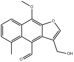 3-(Hydroxymethyl)-9-methoxy-5-methylnaphtho[2,3-b]furan-4-carbaldehyde Structure