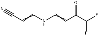 2-Propenenitrile,  3-[(4,4-difluoro-3-oxo-1-butenyl)amino]-  (9CI) 구조식 이미지